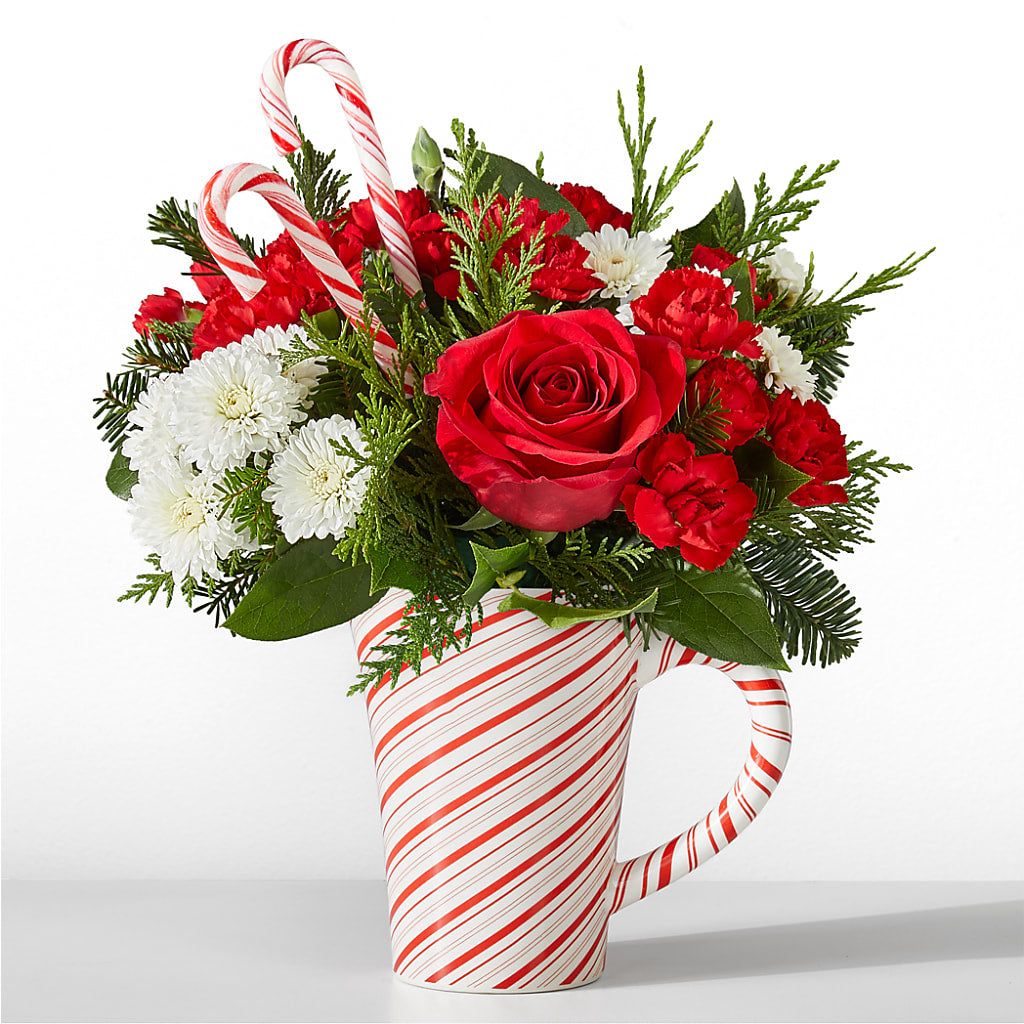 Peppermint Swirl Mug – Towne Florist, Lumberton NC
