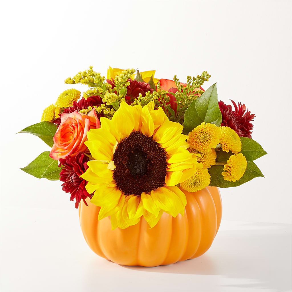 Golden Gourd Pumpkin Bouquet – Towne Florist, Lumberton NC