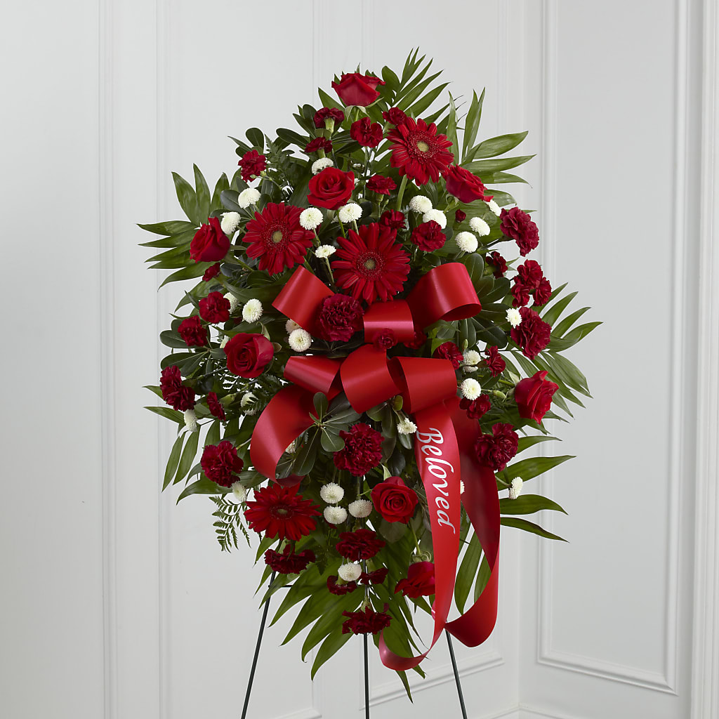 Treasured Memories Standing Spray – Towne Florist, Lumberton NC