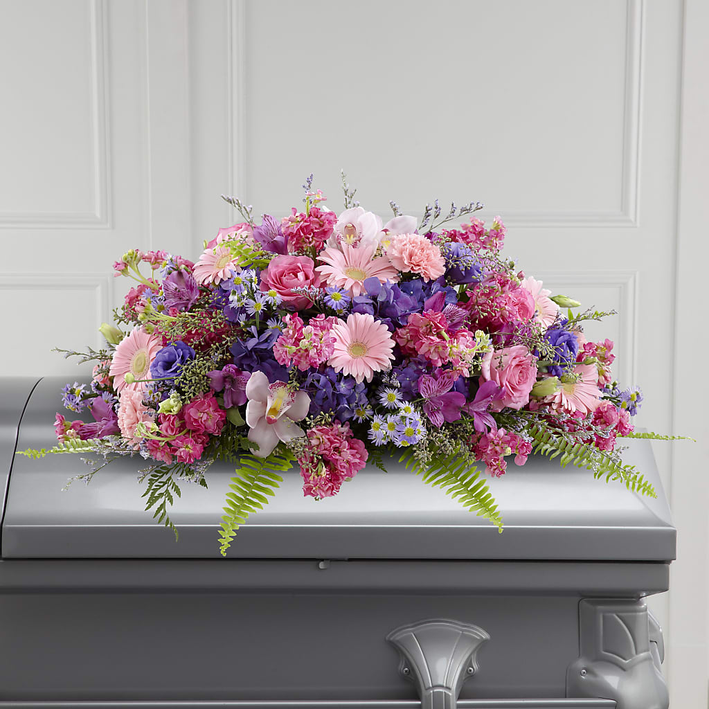 Glorious Garden Casket Spray – Towne Florist, Lumberton NC