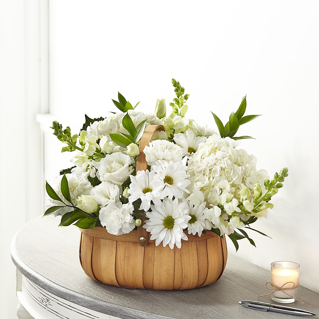 Pure Ivory Basket – Towne Florist, Lumberton NC
