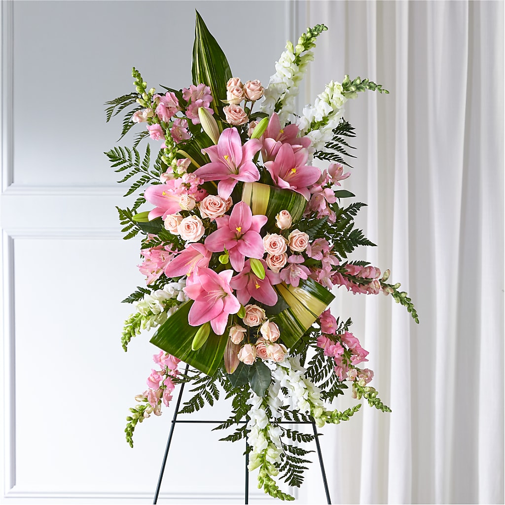 Elegant Embrace Standing Spray – Towne Florist, Lumberton NC