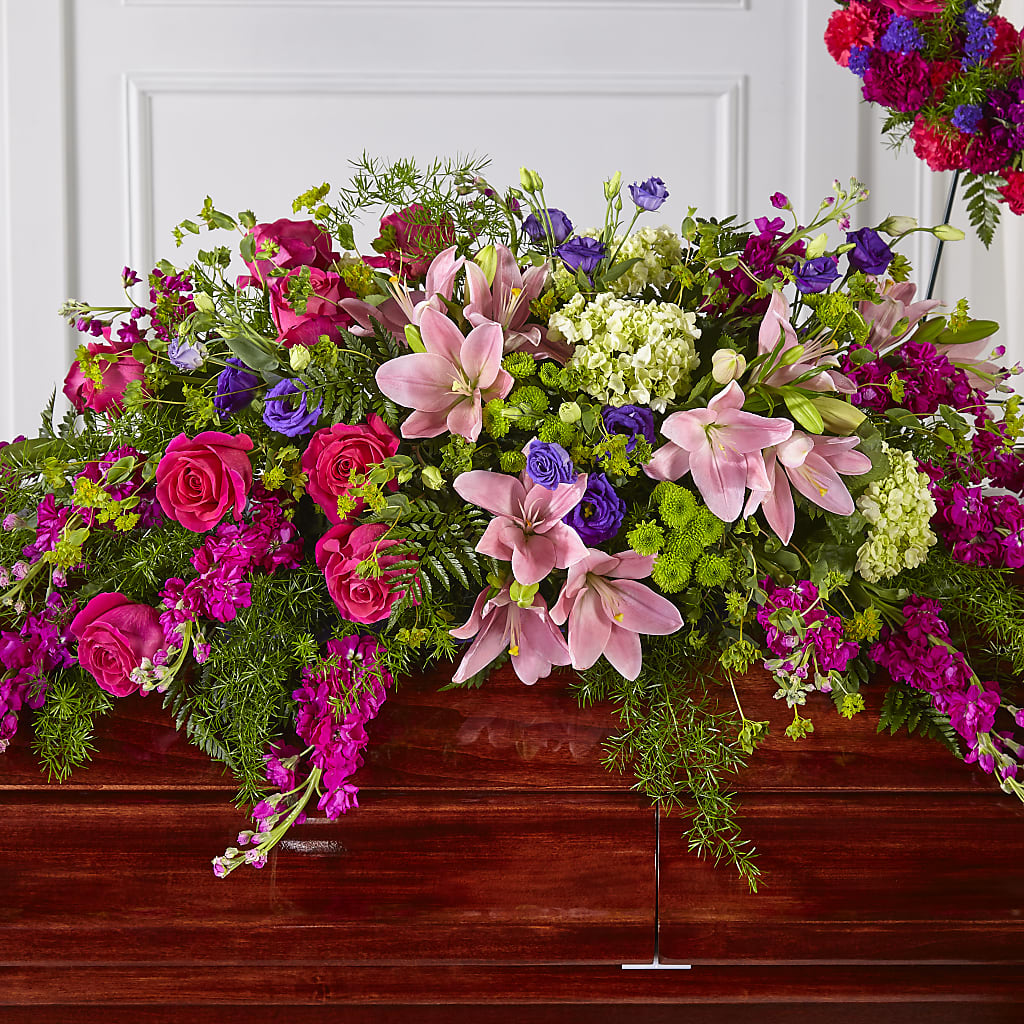 Radiant Tribute Casket Spray – Towne Florist, Lumberton NC