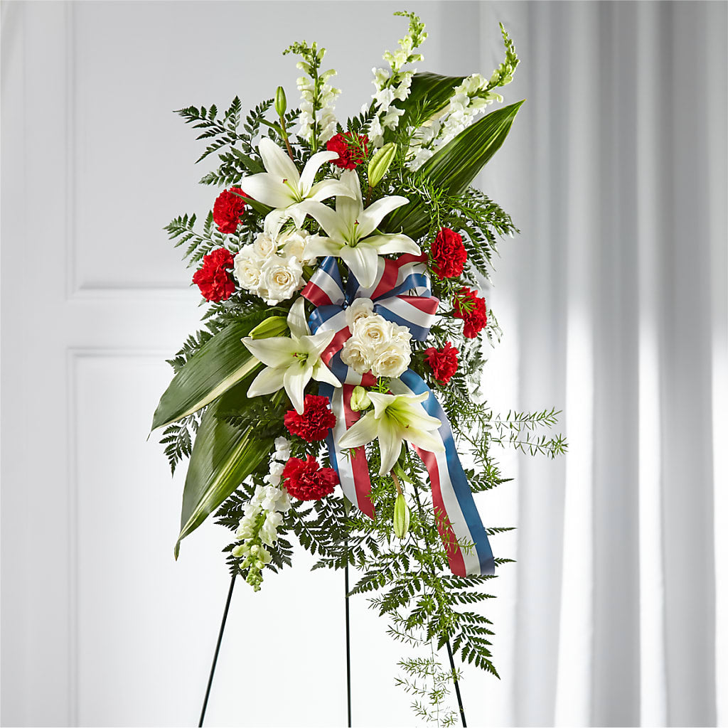 Stars of Life Standing Spray – Towne Florist, Lumberton NC