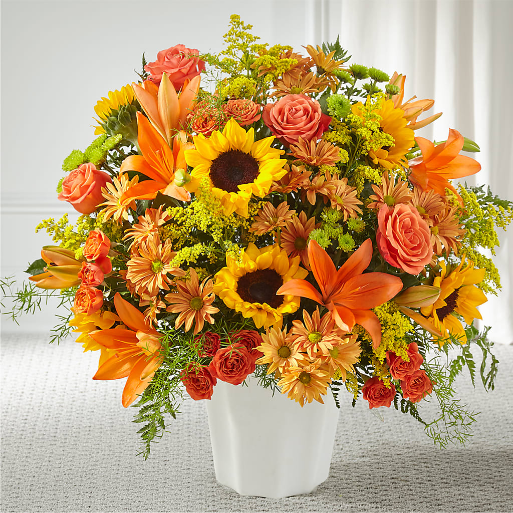Harvest Thoughts Floor Basket – Towne Florist, Lumberton NC