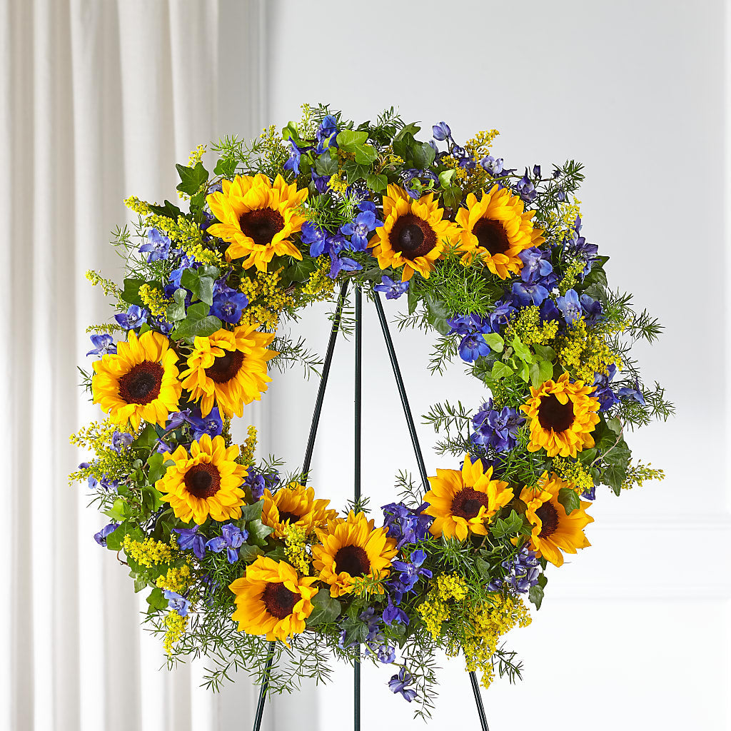 Bright Rays Wreath – Towne Florist, Lumberton NC