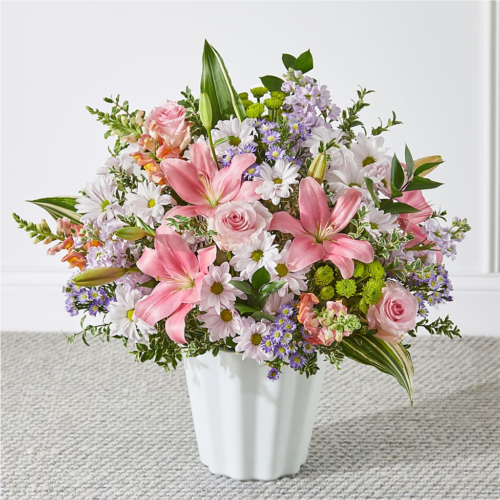 Abundant Compassion Floor Basket – Towne Florist, Lumberton NC