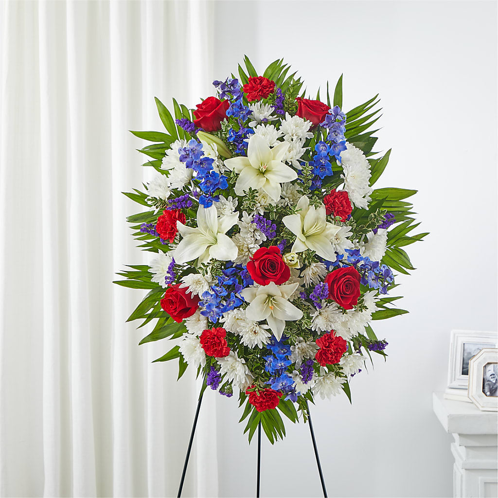 Cherished Service Standing Spray – Towne Florist, Lumberton NC