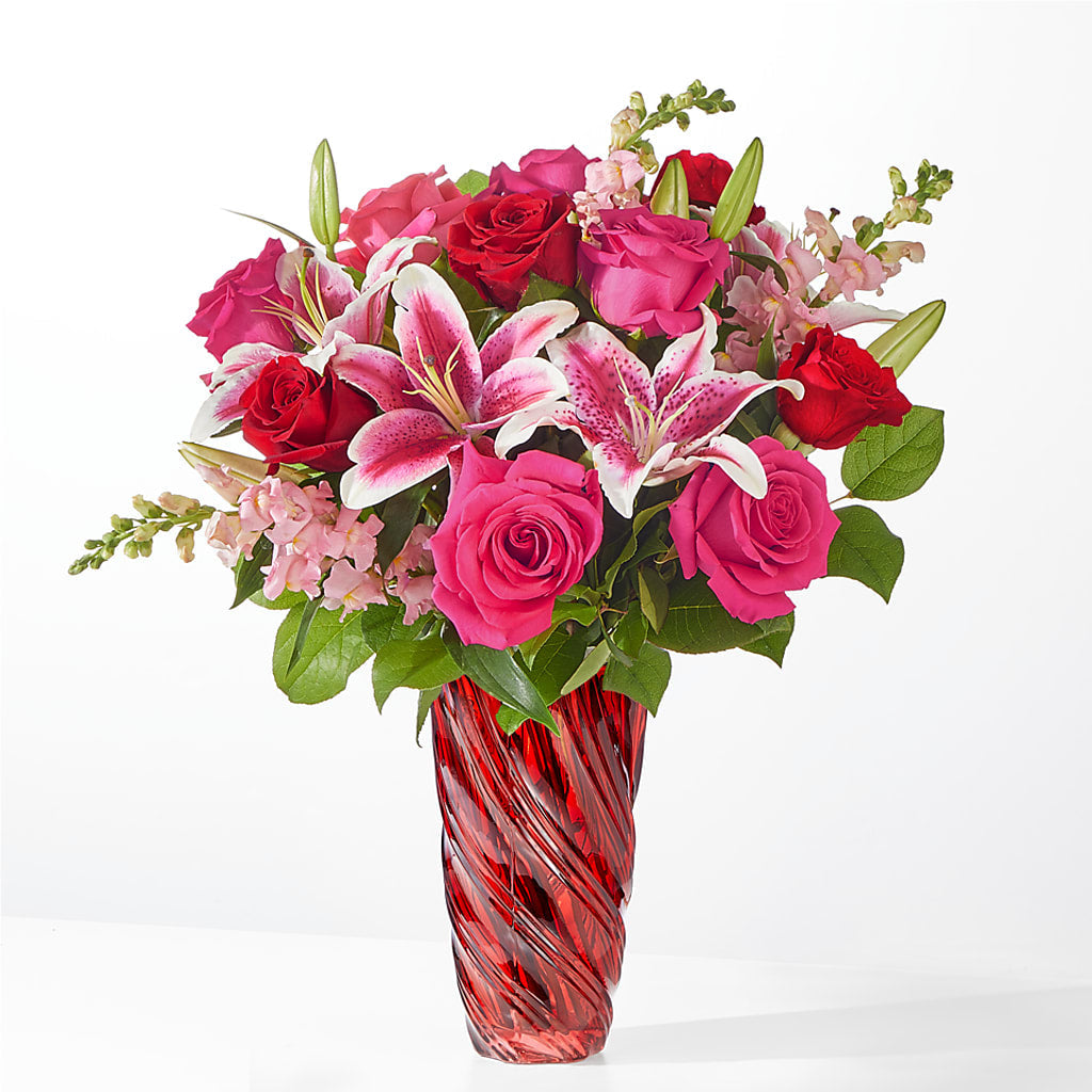Always You Bouquet with Luxe Swirl Vase – Towne Florist, Lumberton NC