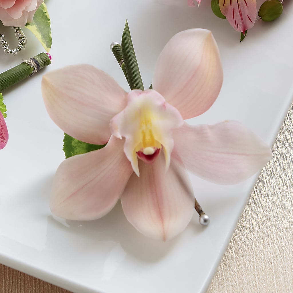 Pink Cymbidium Boutonniere – Towne Florist, Lumberton NC