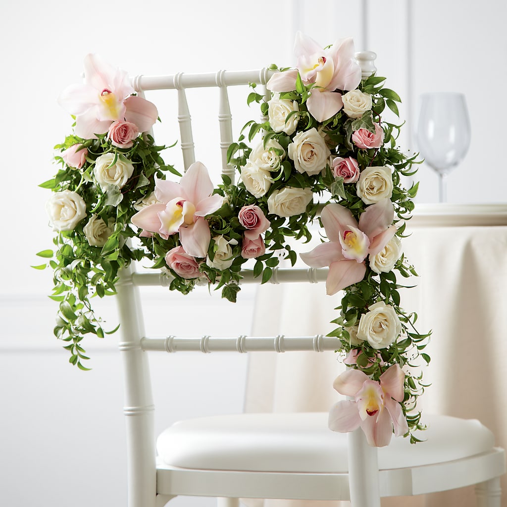 Orchid Rose Chair Décor – Towne Florist, Lumberton NC