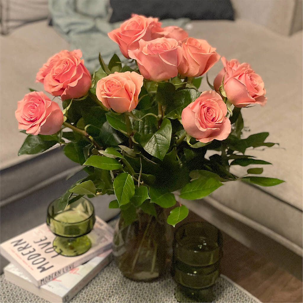 Long Stem Pink Rose Bouquet –  Towne Florist, Lumberton NC
