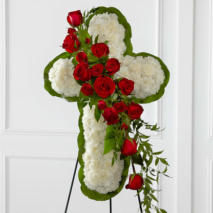 Floral Cross Easel –  Towne Florist, Lumberton NC