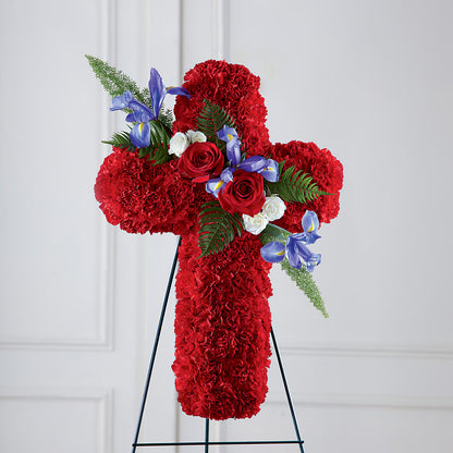 Faithful Hero Floral Cross –  Towne Florist, Lumberton NC