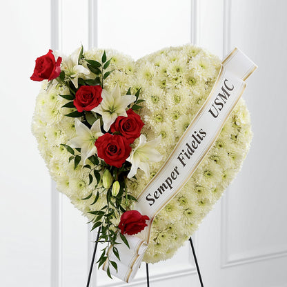 Heartfelt Hero Standing Heart –  Towne Florist, Lumberton NC