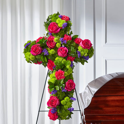 Tribute Rose Floral Cross –  Towne Florist, Lumberton NC
