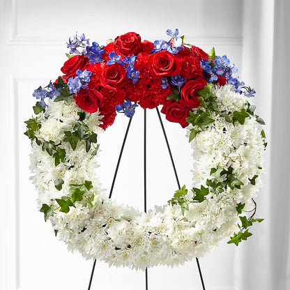 Patriotic Passion Wreath –  Towne Florist, Lumberton NC