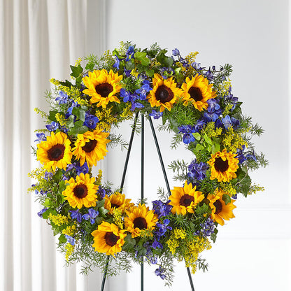 Bright Rays Wreath –  Towne Florist, Lumberton NC