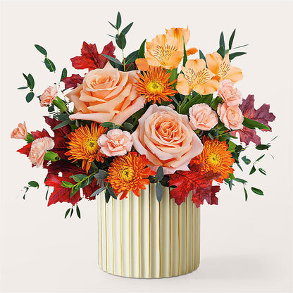 Spiced Latte Bouquet with Ivory Vase –  Towne Florist, Lumberton NC