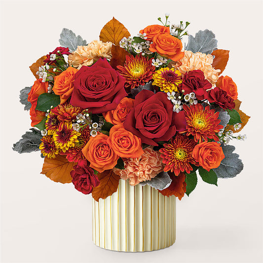 Merlot Bouquet with Ivory Vase –  Towne Florist, Lumberton NC