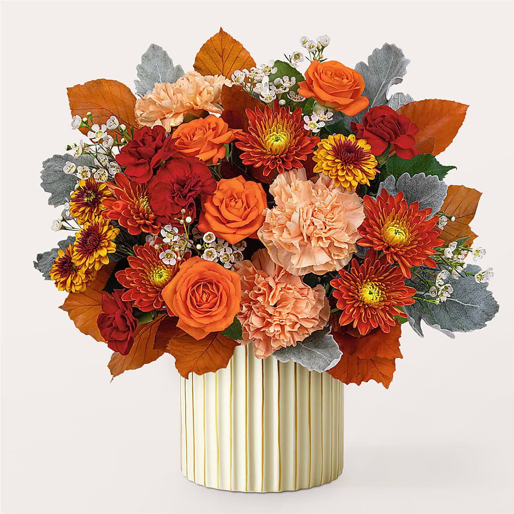 Merlot Bouquet with Ivory Vase –  Towne Florist, Lumberton NC