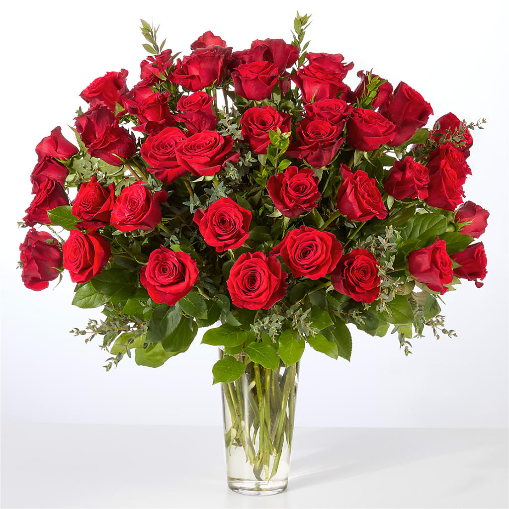 Forever Yours Fifty Stem Red Rose Bouquet –  Towne Florist, Lumberton NC