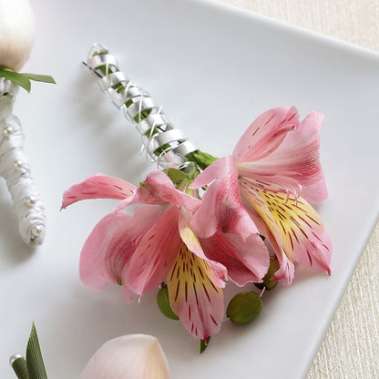 Pink Peruvian Lily Boutonniere –  Towne Florist, Lumberton NC