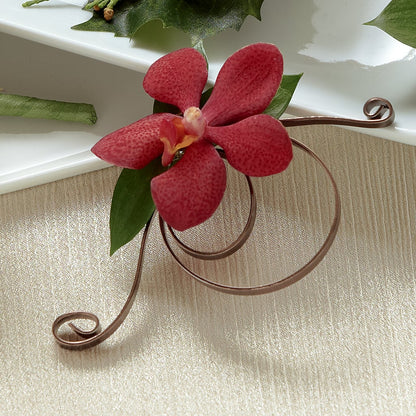 Red Mokara Boutonniere –  Towne Florist, Lumberton NC